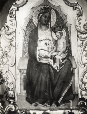 Brogi — Castelfiorentino, Propositura. Sc. Fiorentina, fine secolo XIV. Madonna col Bambino — insieme
